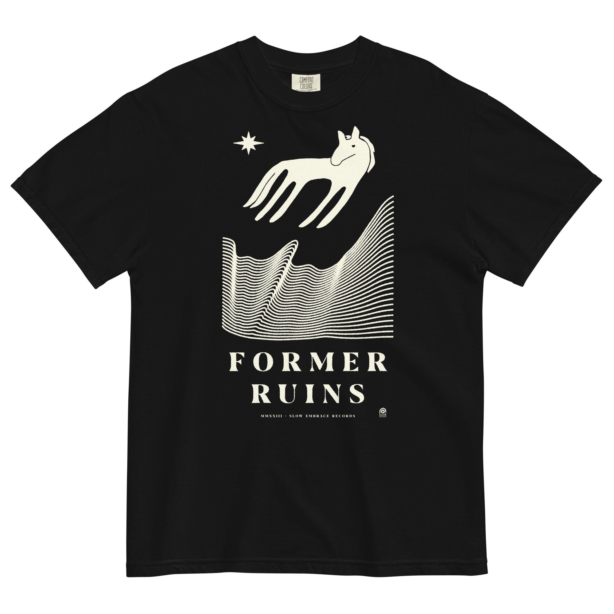 Hoofprint in the Pool (Dark Option) - Garment-Dyed Tee